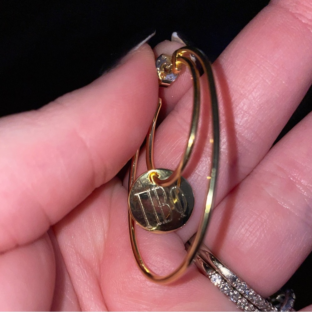 Pi Beta Phi golden hoop earrings. Never worn.